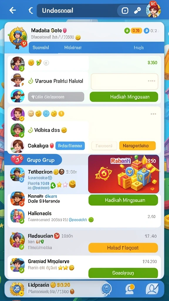 Tampilan menu utama dengan pilihan permainan yang beragam.