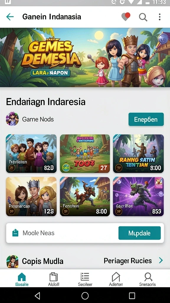 Tampilan awal yang menarik dan intuitif.