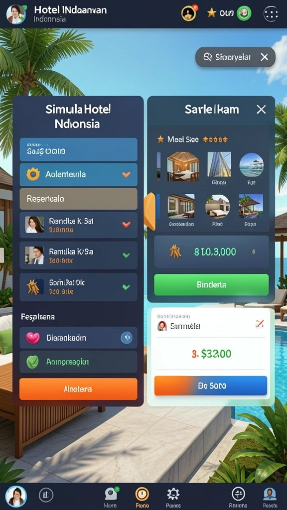 Screenshot menampilkan pengalaman meja poker dengan interaksi pemain.